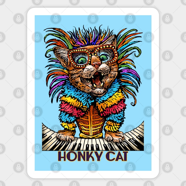 Honky Cat Magnet by ChetArt